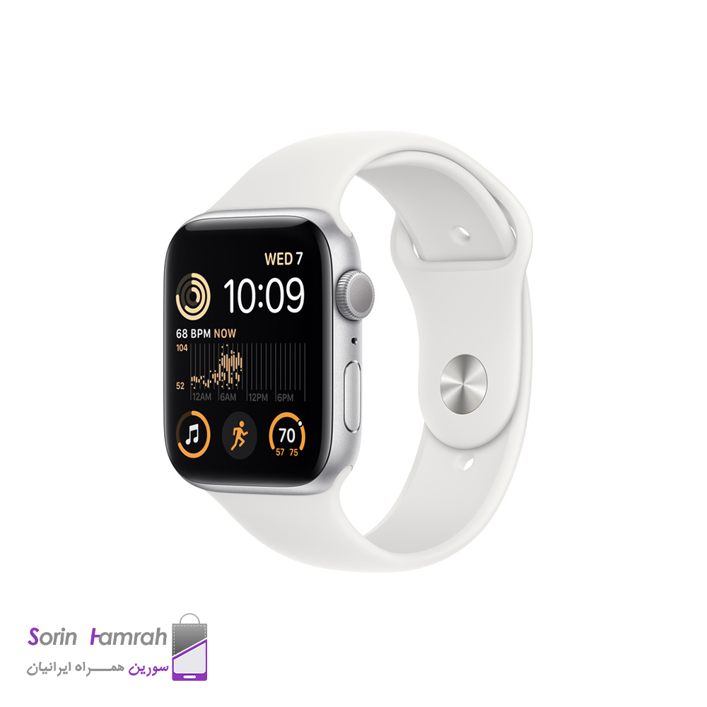 اپل واچ SE 8 مدل 44mm بدنه آلومینیوم با بند سیلیکونی